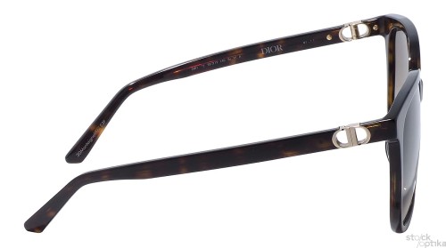 Dior 30 MONTAIGNEMINI S3F - 20F1 A - 58 Okulary przeciwsłoneczne Havana Kanciaste