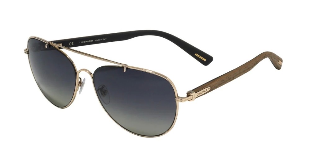 Chopard SCHC89 WOOD/RUBBER - 300P - 62 - Z SOCZEWKAMI POLARYZACYJNYMI Okulary przeciwsłoneczne Pilotki (aviator)