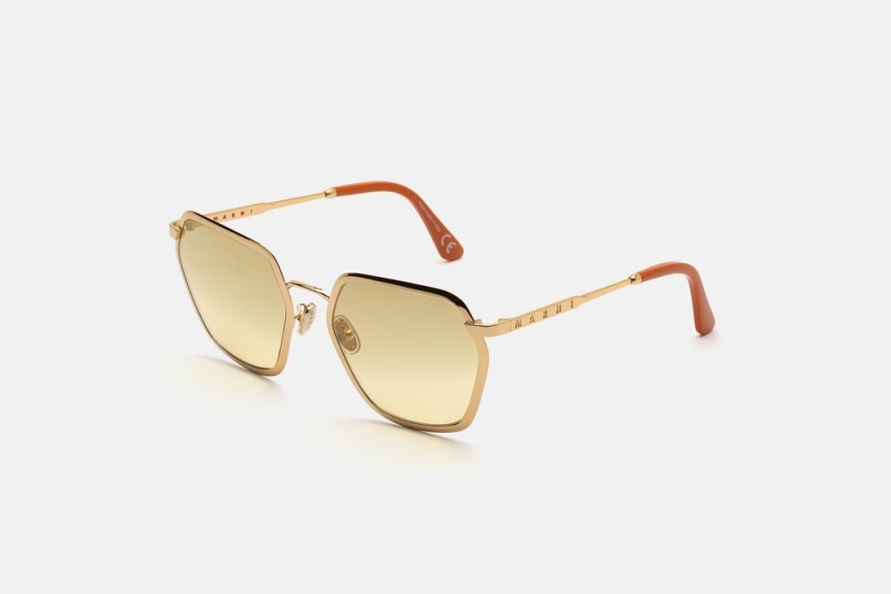 Marni 8HI Great Noligwa Mine Oro - 59 Okulary przeciwsłoneczne Złoty Kanciaste