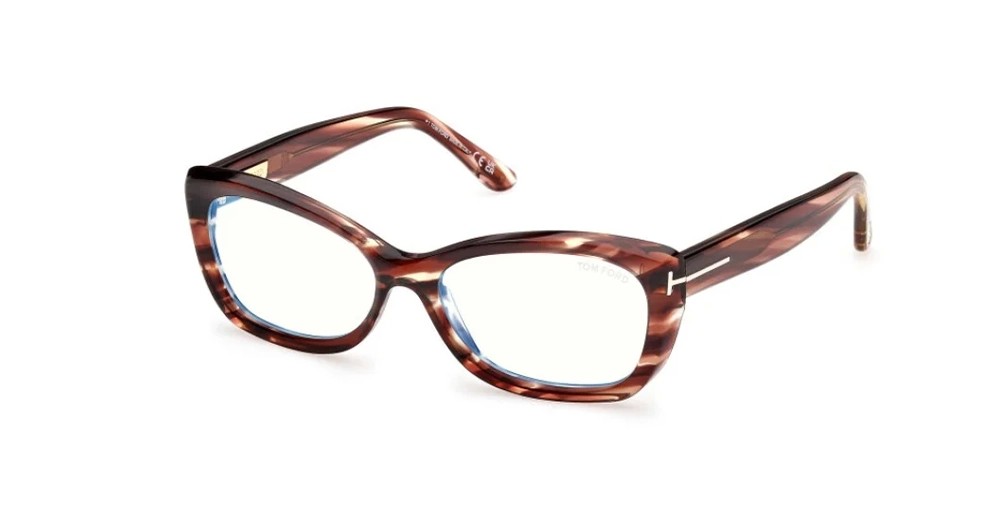 Tom Ford TF6046-B - 055 - 55 - Z SOCZEWKAMI Z FILTREM ŚWIATŁA NIEBIESKO-FIOLETOWEGO Oprawki korekcyjne Havana