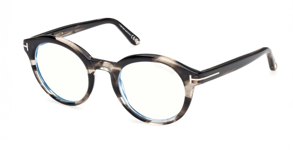 Tom Ford TF6061-B - 056 - 50 - Z SOCZEWKAMI Z FILTREM ŚWIATŁA NIEBIESKO-FIOLETOWEGO Oprawki korekcyjne Okrągły