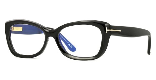 Tom Ford - Oprawki korekcyjne - TF6046-B ECO - 001 - 55 - Z SOCZEWKAMI Z FILTREM ŚWIATŁA NIEBIESKO-FIOLETOWEGO