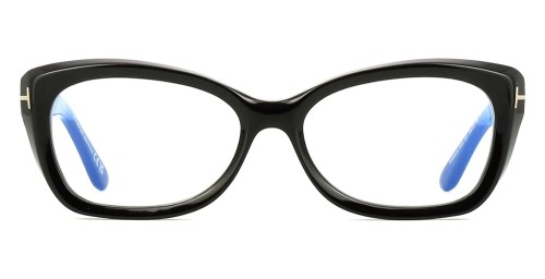 Tom Ford TF6046-B ECO - 001 - 55 - Z SOCZEWKAMI Z FILTREM ŚWIATŁA NIEBIESKO-FIOLETOWEGO Oprawki korekcyjne Czarny