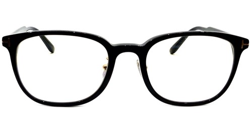Tom Ford TF6053-D-B ECO - 001 - 53 - Z SOCZEWKAMI Z FILTREM ŚWIATŁA NIEBIESKO-FIOLETOWEGO Oprawki korekcyjne Czarny Panto / zaokrąglony