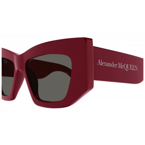 Alexander McQueen AM0448S - 003 - 53 Okulary przeciwsłoneczne Czerwony Kanciaste
