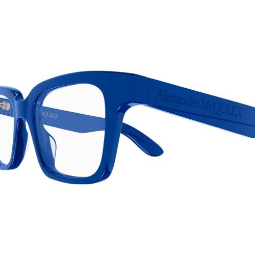 Alexander McQueen AM0385O - 003 - 49 Oprawki korekcyjne Niebieski Kanciaste