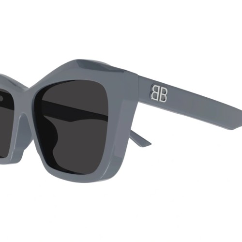 Balenciaga BB0216S - 004 - 57 Okulary przeciwsłoneczne Szary Kanciaste
