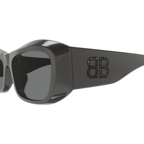 Balenciaga BB0397SA - 004 - 54 Okulary przeciwsłoneczne Szary Kanciaste