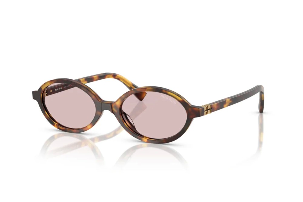 MIU MIU MU 04ZS - ​14L4I0 - ​50 Okulary przeciwsłoneczne Havanna Owalny