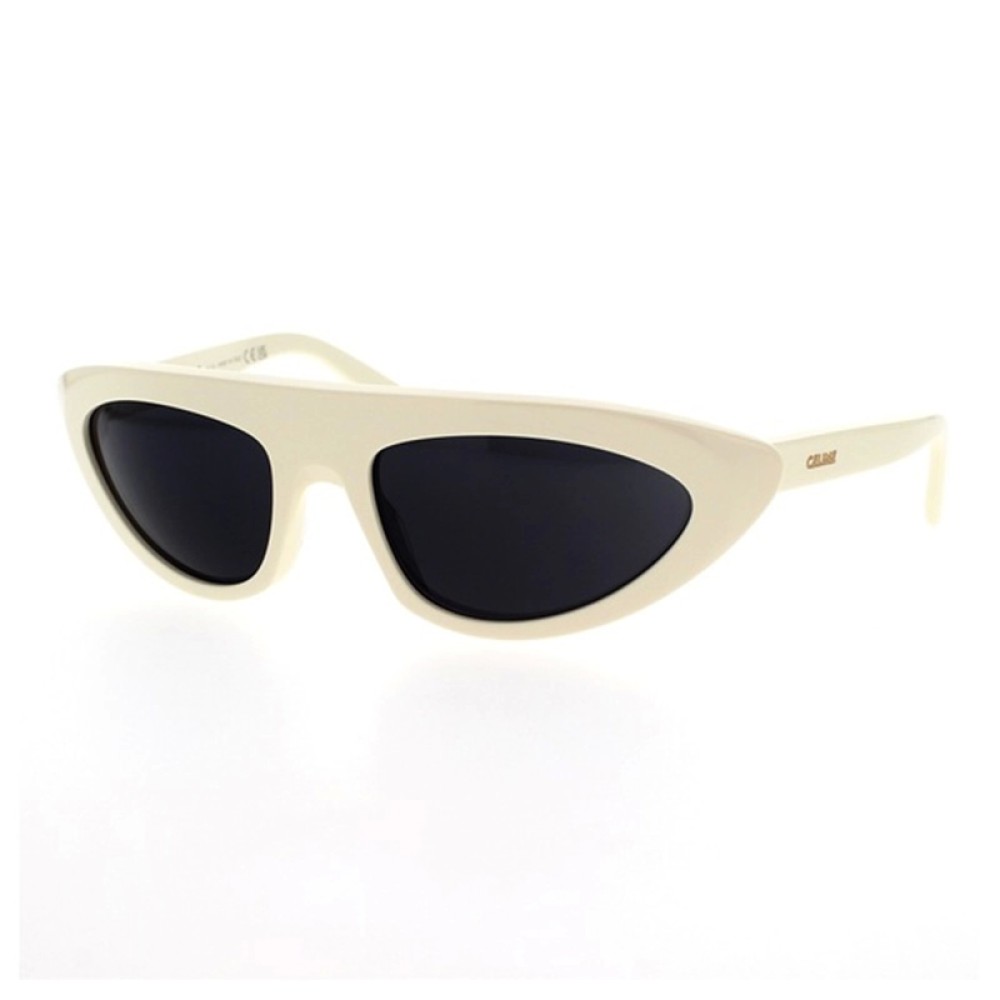 Celine CL40261I - 25A - 60 Okulary przeciwsłoneczne Biały Kocie oczy