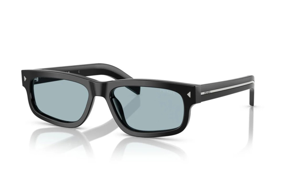 PRADA PR B11S - 16K60P - 57 Okulary przeciwsłoneczne Czarny Kanciaste