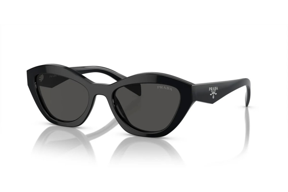 PRADA PR A02S - 16K08Z - 52 Okulary przeciwsłoneczne Czarny Kocie oczy