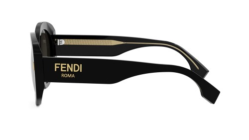 Fendi FE40137I - 01A - 51 Okulary przeciwsłoneczne Czarny Okrągły