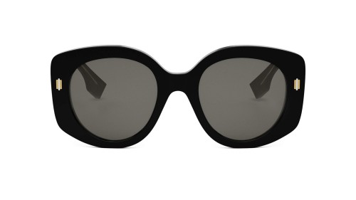 Fendi FE40137I - 01A - 51 Okulary przeciwsłoneczne Czarny Okrągły