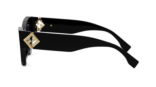 Fendi FE40146I - 01V - 52 Okulary przeciwsłoneczne Czarny Kocie oczy