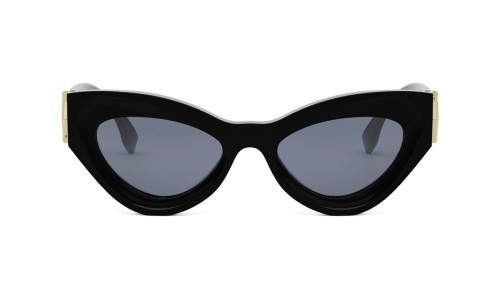 Fendi FE40146I - 01V - 52 Okulary przeciwsłoneczne Czarny Kocie oczy