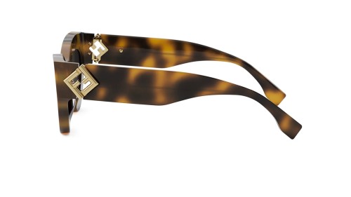 Fendi FE40146I - 53N - 52 Okulary przeciwsłoneczne Havanna Kocie oczy