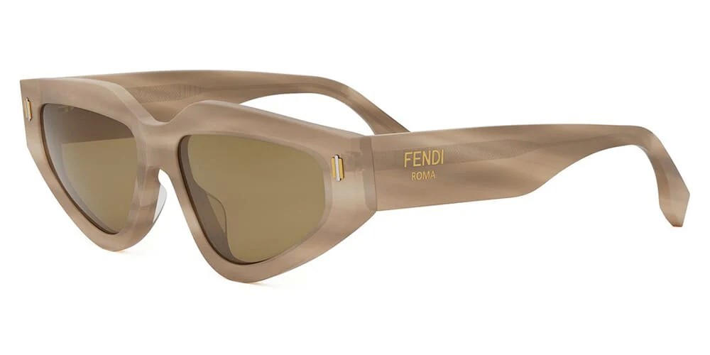 Fendi FE40163U - 59E - 54 Okulary przeciwsłoneczne Brązowy Kocie oczy
