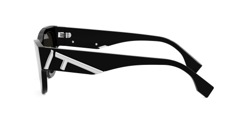 Fendi FE40135I - 01A - 139 Okulary przeciwsłoneczne Czarny Jednoszybowe