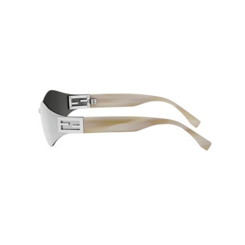 Fendi FE40159U - 16C - 74 Okulary przeciwsłoneczne Srebrny Jednoszybowe