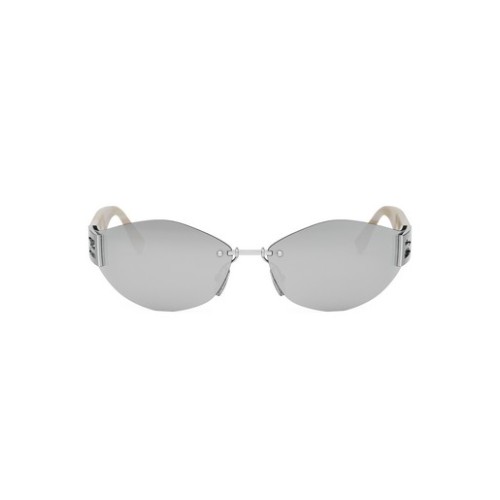Fendi FE40159U - 16C - 74 Okulary przeciwsłoneczne Srebrny Jednoszybowe