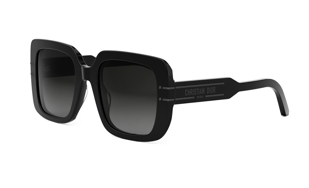 Dior DIORSIGNATURE S11F - 14A1 - 55 Okulary przeciwsłoneczne Czarny Kanciaste