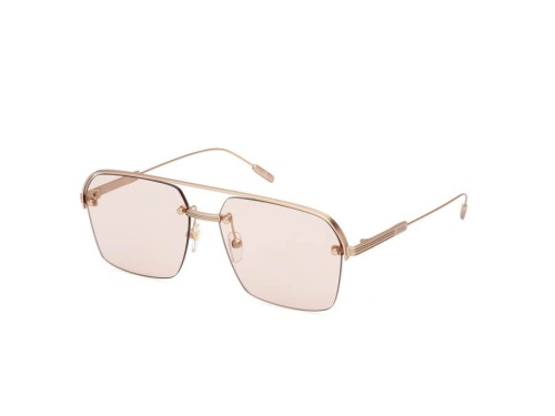 Zegna EZ0213 - 29E - 59 Okulary przeciwsłoneczne Różowe złoto Pilotki (aviator)