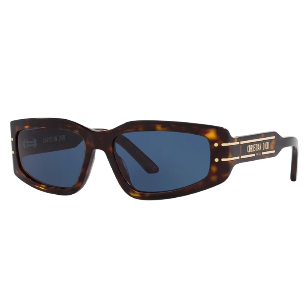 Dior DIORSIGNATURE S9U - 20B0 A - 56 Okulary przeciwsłoneczne Havana Kanciaste