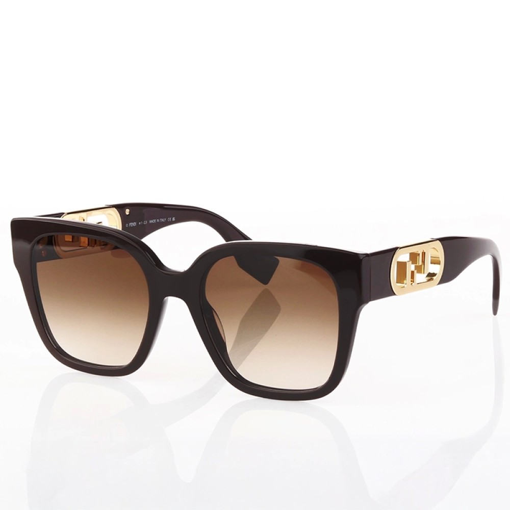 Fendi FE40063I - 50F - 54 Okulary przeciwsłoneczne Brązowy Kanciaste