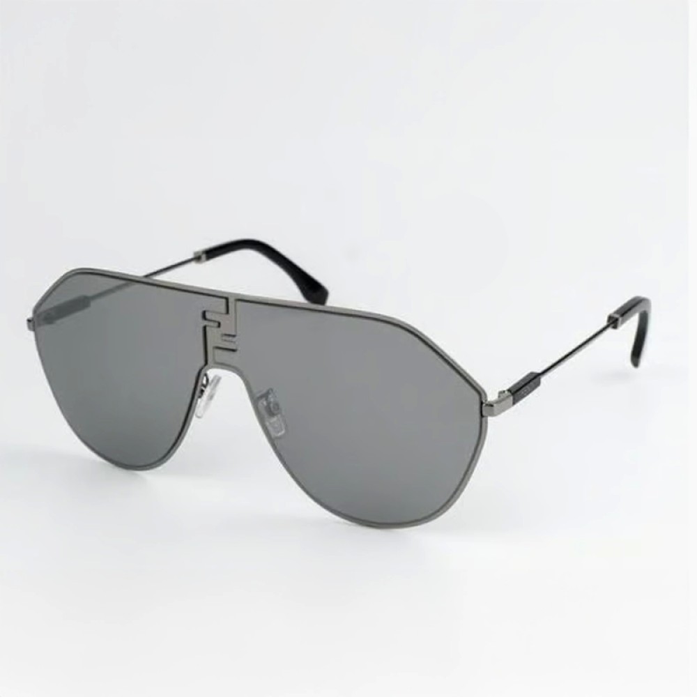 Fendi FE40080U - 12C - 65 Okulary przeciwsłoneczne Srebrny Pilotki (aviator)