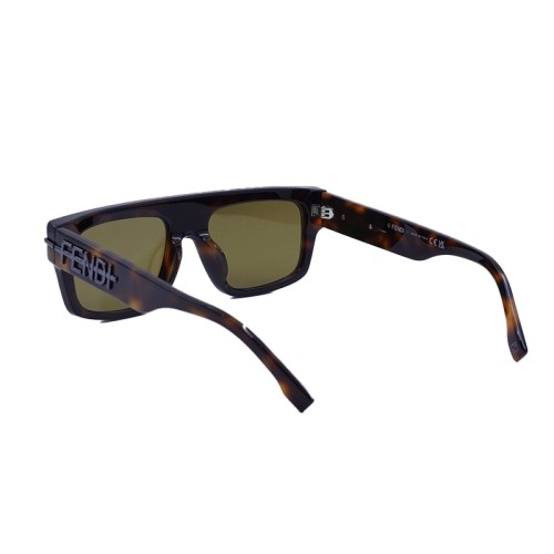 Fendi FE40091U - 53E - 54 Okulary przeciwsłoneczne Havana Płaska góra