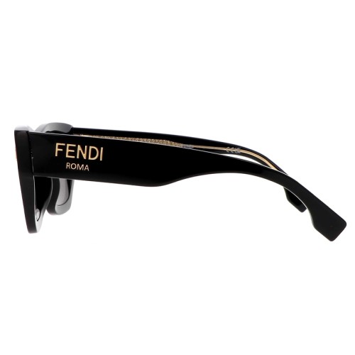 Fendi FE40100I - 01A - 53 Okulary przeciwsłoneczne Czarny Kanciaste
