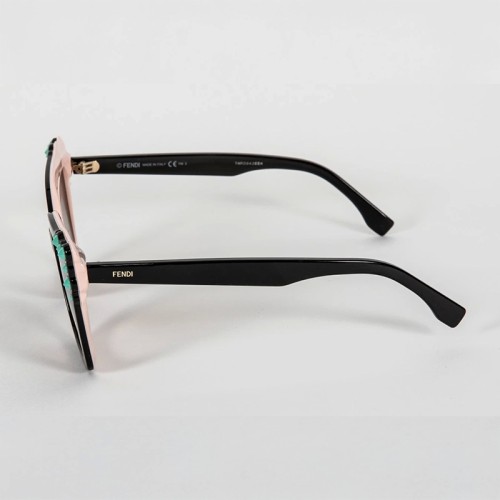 Fendi FF 0260/S - 3H253 - 52 Okulary przeciwsłoneczne Czarny Pillow (zaokrąglony)