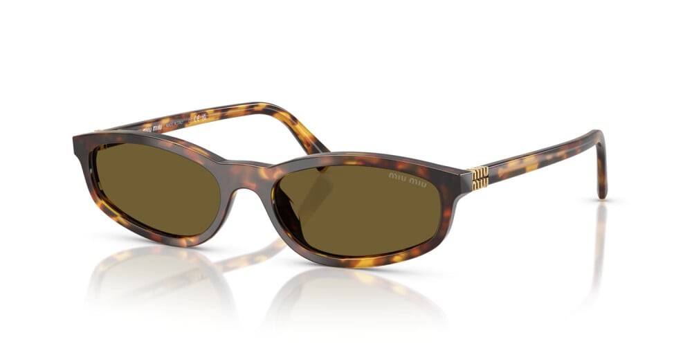 MIU MIU MU A06S - 14L09Z - 54 Okulary przeciwsłoneczne Ciemna Havana Owalny
