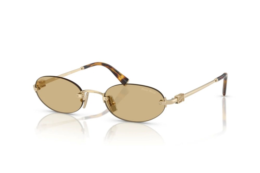 MIU MIU MU A54S - ZVN10R - 51 Okulary przeciwsłoneczne Złoty Owalny