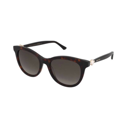 Jimmy Choo ANNABETH/S - 086HA - 51 Okulary przeciwsłoneczne Havana Pillow (zaokrąglony)
