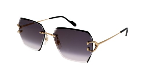 Cartier CT0466S - 001 - 58 Okulary przeciwsłoneczne Złoty Kanciaste
