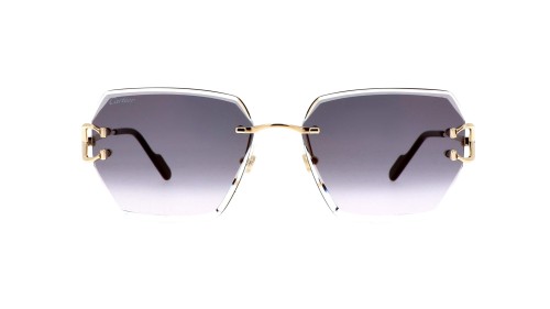Cartier CT0466S - 001 - 58 Okulary przeciwsłoneczne Złoty Kanciaste