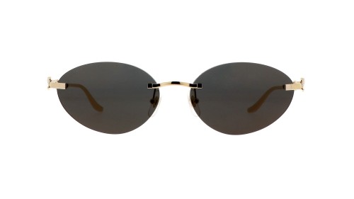 Cartier CT0504S - 001 - 58 Okulary przeciwsłoneczne Złoty Owalny