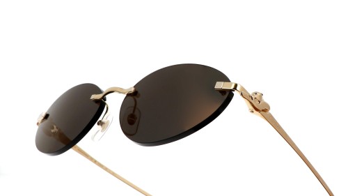 Cartier CT0504S - 001 - 58 Okulary przeciwsłoneczne Złoty Owalny