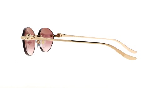 Cartier CT0504S - 002 - 58 Okulary przeciwsłoneczne Złoty Owalny