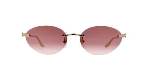 Cartier CT0504S - 002 - 58 Okulary przeciwsłoneczne Złoty Owalny