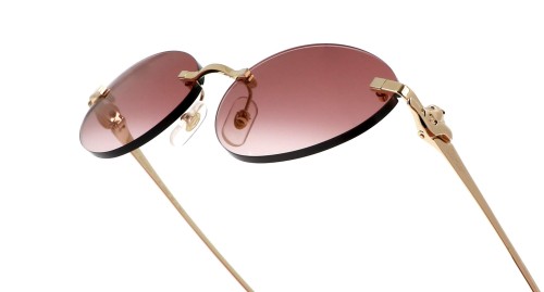 Cartier CT0504S - 002 - 58 Okulary przeciwsłoneczne Złoty Owalny