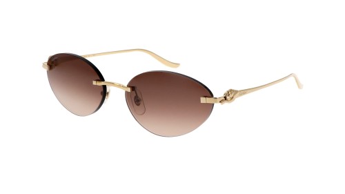 Cartier CT0504S - 003 - 58 Okulary przeciwsłoneczne Złoty Owalny