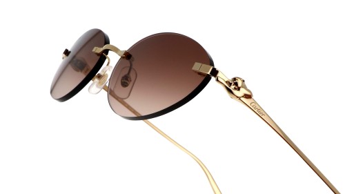 Cartier CT0504S - 003 - 58 Okulary przeciwsłoneczne Złoty Owalny