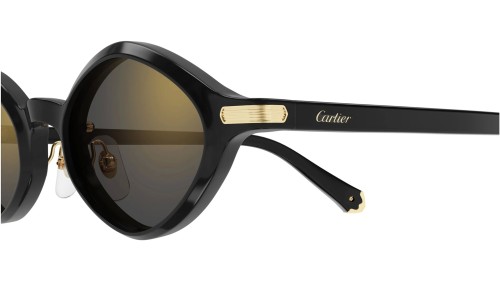 Cartier CT0540S - 001 - 48 Okulary przeciwsłoneczne Czarny Owalny
