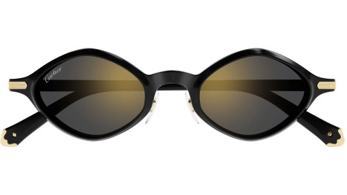 Cartier CT0540S - 001 - 48 Okulary przeciwsłoneczne Czarny Owalny