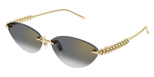 Cartier CT0543S Clash de Cartier - 001 - 58 Okulary przeciwsłoneczne Złoty Kocie oczy