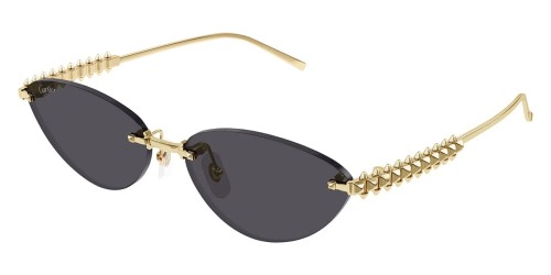 Cartier CT0543S Clash de Cartier - 002 - 58 Okulary przeciwsłoneczne Złoty Kocie oczy
