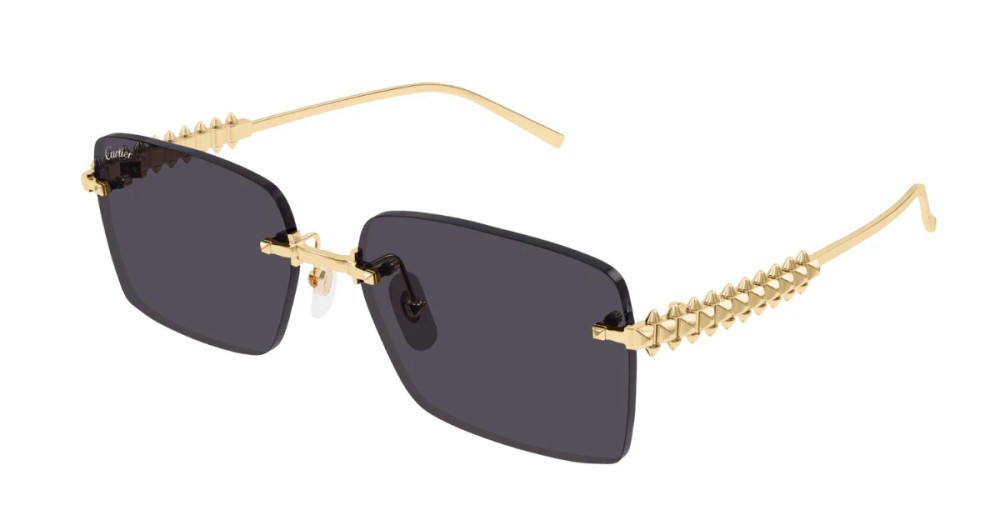 Cartier CT0545S Clash de Cartier - 002 - 58 Okulary przeciwsłoneczne Złoty Kanciaste